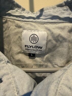 FLYLOW Light Blue Button-Up Shirt - Men's